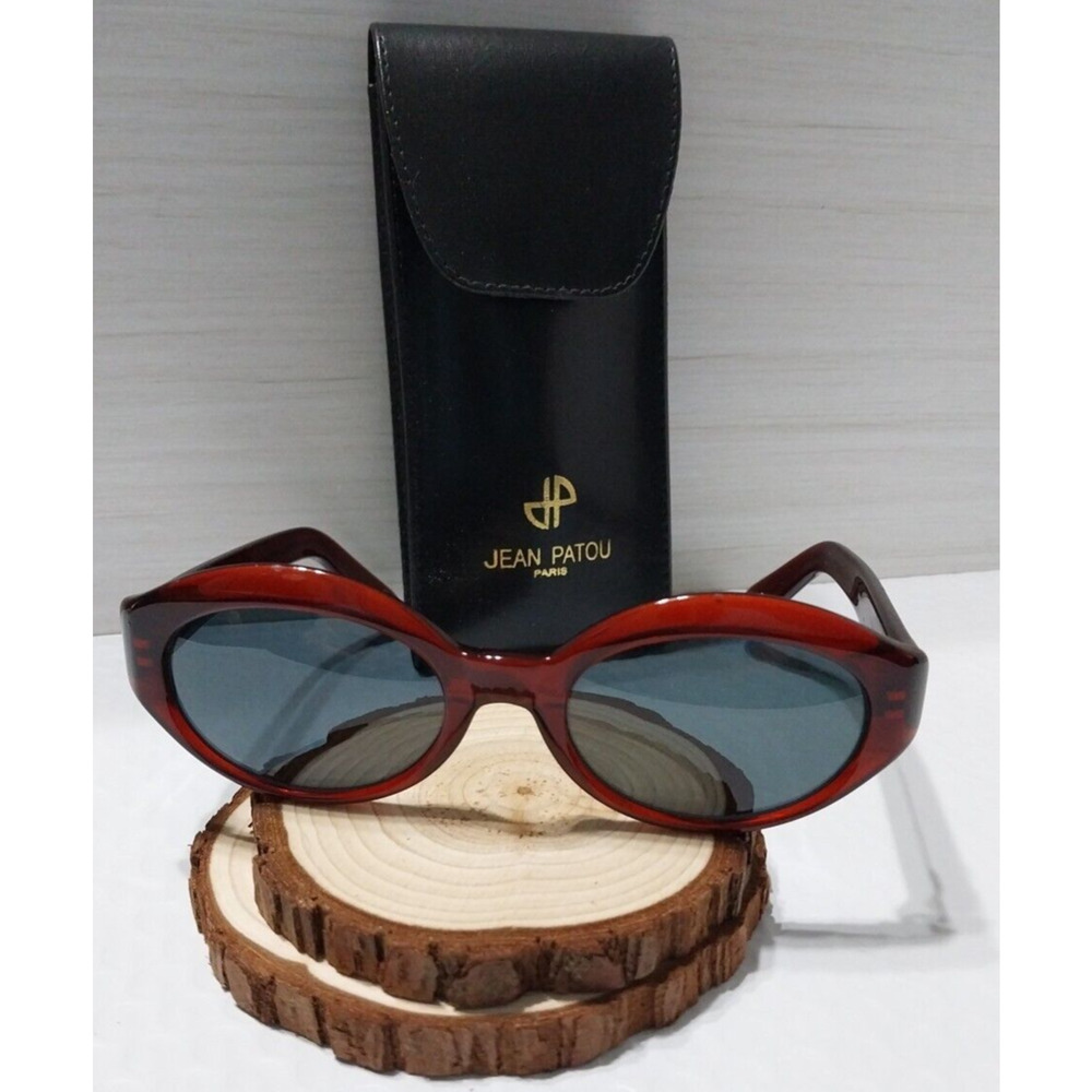 Vintage JEAN PATOU Sunglasses Red Frame J2079 SP 941 w/ Original Case - France